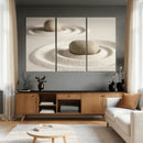 Zen Garden Stone Sand Canvas | Japanese Rock Garden Wall Art by MyGreatCanvas | Canvas Wall Art Prints | Photo Prints & Wall Decor