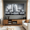Propeller Plane Wall Art Canvas Print, Black and White by MyGreatCanvas | Canvas Wall Art Prints | Photo Prints & Wall Decor