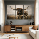 Longhorn Bull Wall Art Canvas Print, Western Farmhouse by MyGreatCanvas | Canvas Wall Art Prints | Photo Prints & Wall Decor