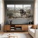 Texas Longhorn Bull Wall Art Canvas Print, Western Farmhouse by MyGreatCanvas | Canvas Wall Art Prints | Photo Prints & Wall Decor
