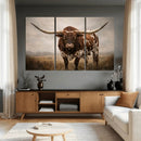 Texas Longhorn Canvas Wall Art Western Bull Desert Moody by MyGreatCanvas | Canvas Wall Art Prints | Photo Prints & Wall Decor