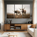 Texas Longhorn Canvas Wall Art Western Bull Desert Moody by MyGreatCanvas | Canvas Wall Art Prints | Photo Prints & Wall Decor