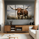 Texas Longhorn Canvas Wall Art Western Bull Desert Moody by MyGreatCanvas | Canvas Wall Art Prints | Photo Prints & Wall Decor