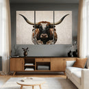Texas Longhorn Canvas Wall Art Western Bull Desert Moody by MyGreatCanvas | Canvas Wall Art Prints | Photo Prints & Wall Decor