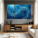 School of Fish Canvas Print | Blue Ocean Underwater Wall Art by MyGreatCanvas | Canvas Wall Art Prints | Photo Prints & Wall Decor