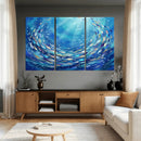 School of Fish Canvas Print | Blue Ocean Underwater Wall Art by MyGreatCanvas | Canvas Wall Art Prints | Photo Prints & Wall Decor