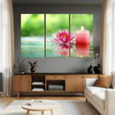 Zen Lotus Candle Canvas Wall Art Pink Spa Meditation by MyGreatCanvas | Canvas Wall Art Prints | Photo Prints & Wall Decor