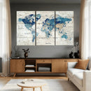 Watercolor World Map Canvas Wall Art Print – Abstract by MyGreatCanvas | Canvas Wall Art Prints | Photo Prints & Wall Decor