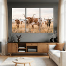 Texas Longhorn Canvas Wall Art, Rustic Farm Animal Photography Print, Farmhouse Country Decor, Western Ranch Art by MyGreatCanvas | Canvas Wall Art Prints | Photo Prints & Wall Decor