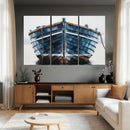 Blue Wooden Rowboat Canvas Wall Art, Coastal Nautical Boat Painting Print for Lake Beach House Decor, Minimalist Maritime Decor Artwork by MyGreatCanvas | Canvas Wall Art Prints | Photo Prints & Wall Decor