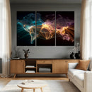 World Map and Global Flight Routes Map Canvas Wall Art, Worldwide Aviation Network Print, International Air Travel Wall Decor by MyGreatCanvas | Canvas Wall Art Prints | Photo Prints & Wall Decor