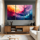 Colorful Abstract Canvas Wall Art Print, Vibrant Popup Color Art Print