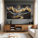 Abstract Mountain Wall Art Canvas Print Modern Landscape Painting Print
