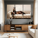 Funny Horse on Sofa Canvas Wall Art, Quirky Horse Lounging Photo Print, Whimsical Animal Decor, Living Room Conversation Art, Horse Lover Gift by MyGreatCanvas | Canvas Wall Art Prints | Photo Prints & Wall Decor
