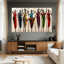 African Folk Art Canvas Wall Art, Colorful African Women Village Painting Print, Tribal Ethnic Home Decor, Vibrant African Art, Living Room by MyGreatCanvas | Canvas Wall Art Prints | Photo Prints & Wall Decor