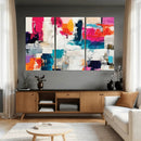 Blue Teal Abstract Canvas Wall Art, Modern Textured Painting Print, Navy Orange White Contemporary Art, Neutral Living Room Decor, Office Art by MyGreatCanvas | Canvas Wall Art Prints | Photo Prints & Wall Decor