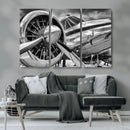 Vintage Antique Airplane Wall Art Canvas Print