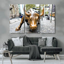 Charging Bull Wall Art Canvas Print