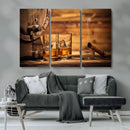 Rustic Whiskey and Barrel Canvas Print by MyGreatCanvas | Canvas Wall Art Prints | Photo Prints & Wall Decor
