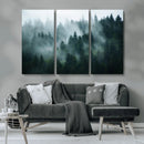 Misty Forest Wall Art – Serene Green Landscape Canvas Print, by MyGreatCanvas | Canvas Wall Art Prints | Photo Prints & Wall Decor