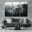 Foggy Forest Wall Art Canvas Print | 3 Panel Large Misty by MyGreatCanvas | Canvas Wall Art Prints | Photo Prints & Wall Decor