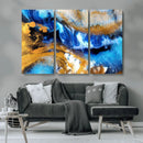 Blue Orange Marble Fluid Effect Canvas Wall Art Print by MyGreatCanvas | Canvas Wall Art Prints | Photo Prints & Wall Decor