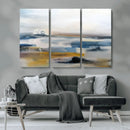 Abstract Landscape Wall Art Canvas | 3 Panel Modern Blue, by MyGreatCanvas | Canvas Wall Art Prints | Photo Prints & Wall Decor