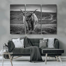 Fluffy Cattle Wall Art Print, Highland Cow Canvas, Framed by MyGreatCanvas | Canvas Wall Art Prints | Photo Prints & Wall Decor