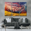 Mountain and Daylight Red Sunset Wall Art Canvas Print by MyGreatCanvas | Canvas Wall Art Prints | Photo Prints & Wall Decor