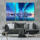 Northern Lights above Mountain Wall Art, Northern Lights
