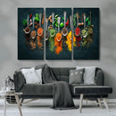 Herbs and Spices Kitchen Wall Art Canvas Print