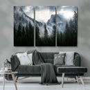 Yosemite National Park El Capitan Foggy Mountain Wall Art | by MyGreatCanvas | Canvas Wall Art Prints | Photo Prints & Wall Decor