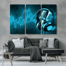 Music and Microphone Wall Art Canvas Print by MyGreatCanvas | Canvas Wall Art Prints | Photo Prints & Wall Decor