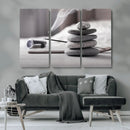 Burning Incense and Zen Stones Buddhism Wall Art, Zen Stones