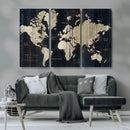 Antique Old World Map Wall Art Canvas Print