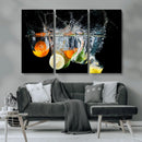 Kitchen Wall Art, Kitchen Fruits Art Canvas Print