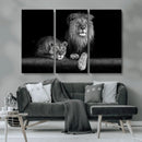 Lion Family Wall Art Canvas Print – Framed Majestic Wildlife by MyGreatCanvas | Canvas Wall Art Prints | Photo Prints & Wall Decor