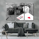 Poker Game Cards Wall Art Canvas, Multi Panel Wall Art by MyGreatCanvas | Canvas Wall Art Prints | Photo Prints & Wall Decor