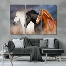 Animal Wall Art Three Horses Farmhouse Art Canvas, Framed by MyGreatCanvas | Canvas Wall Art Prints | Photo Prints & Wall Decor