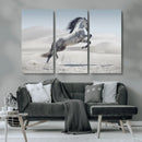 Prancing Horse Desert Large Wall Art Canvas Print – Majestic