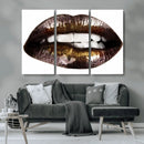 Close Up Lips Wall Art Canvas Print