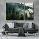 Misty Forest Wall Art Premium Canvas Print a Foggy and by MyGreatCanvas | Canvas Wall Art Prints | Photo Prints & Wall Decor