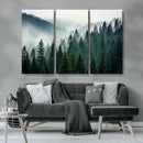 Captivating Misty Forest Wall Art Premium Canvas Print,