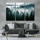 Captivating Misty Forest Wall Art Canvas, Premium Canvas