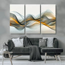 Abstract Wave Canvas Wall Art – Fluid Contemporary Elegance