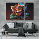 Abstract Rose Wall Art Canvas Print