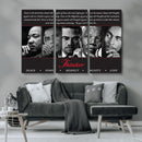 Thinker Quintet Canvas Wall Art – Martin, Obama, Malcolm X,