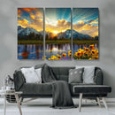 Grand Teton Park Sunrise Wall Art – Vibrant Landscape Canvas