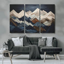 Rustic Mountain Landscape Wall Art Canvas Print – Framed 3D