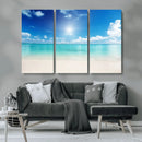 Blue Ocean Wall Art Canvas Print - Tranquil Ocean Paradise